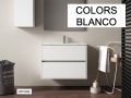 Ensemble Meuble 80 cm - 2 tiroirs __plus__ vasque __plus__ miroir - COLORS FORTY 2T