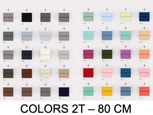 Komplet pod umywalkÄ™ z  80 cm - 2 szufladami __plus__ umywalka __plus__ lustro - COLORS FORTY 2T