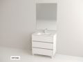 Komplet pod umywalkę z  80 cm - 3 szufladami __plus__ umywalka __plus__ lustro - COLORS FORTY 3T