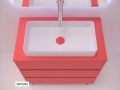 Komplet pod umywalkę z  80 cm - 3 szufladami __plus__ umywalka __plus__ lustro - COLORS FORTY 3T