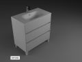 Komplet pod umywalkę z  80 cm - 3 szufladami __plus__ umywalka __plus__ lustro - COLORS FORTY 3T