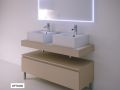 Plan de toilette, pour vasque  poser, 60 => 140 cm __plus__ vasque __plus__ miroir - MALAGA 1V