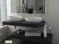 Plan de toilette, pour vasque  poser, 90 => 140 cm __plus__ vasque __plus__ miroir - MALAGA 2V