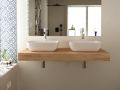 Plan de toilette, pour vasque  poser, 90 => 140 cm __plus__ vasque __plus__ miroir - MALAGA 2V