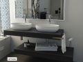 Bordplade, til bordplade håndvask, 90 => 140 cm __plus__ håndvask __plus__ spejl - MALAGA 2V