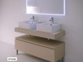 Plan de toilette, pour vasque  poser, 90 => 140 cm __plus__ vasque __plus__ miroir - MALAGA 2V