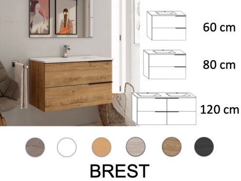 Ensemble Meuble __plus__ vasque __plus__ miroir - BREST