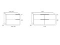 Ensemble Meuble __plus__ double vasque __plus__ miroir - BREST 2V