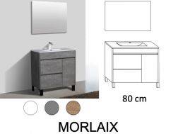 Ensemble Meuble __plus__ vasque __plus__ miroir - MORLAIX