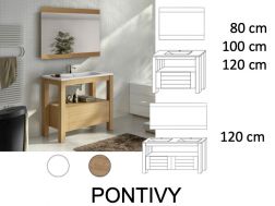 Ensemble Meuble __plus__ vasque __plus__ miroir - PONTIVY