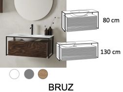 Ensemble Meuble __plus__ vasque __plus__ miroir - BRUZ
