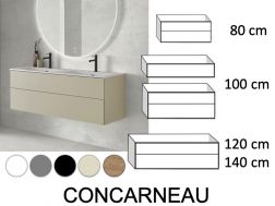 Ensemble Meuble __plus__ vasque __plus__ miroir - CONCARNEAU 2T