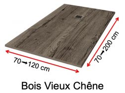 Receveur de douche, effet bois - Vieux Chêne