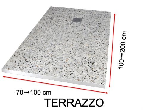 Receveur de douche, dcor avec une image personnalis - TERRAZZO