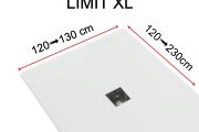 Receveur de douche avec rebord, résine extra plat - LIMIT XL