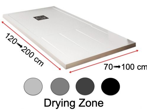 Brusebad med plads til aftørring - DRYING ZONE