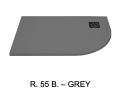Brodzik z Ä‡wierÄ‡okrÄ…gÅ‚ym naroÅ¼nikiem - RADIUS 55 BORDER PRAWY