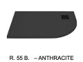 Brodzik z ćwierćokrągłym narożnikiem - RADIUS 55 BORDER PRAWY