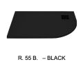 Brodzik z ćwierćokrągłym narożnikiem - RADIUS 55 BORDER PRAWY