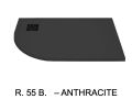 Brodzik z ćwierćokrągłym narożnikiem - RADIUS 55 GRANICA LEWA
