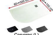 Receveur de douche, avec courbe quart de rond, à gauche - CORVOREC GAUCHE