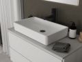 Umywalka nablatowa, 30 x 90 cm z Å¼ywicy Solid Surface - ALFA 900