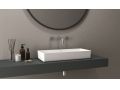 Umywalka nablatowa, 30 x 90 cm z Å¼ywicy Solid Surface - ALFA 900