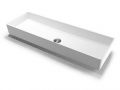 Umywalka nablatowa, 30 x 90 cm z Å¼ywicy Solid Surface - ALFA 900