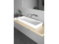 Umywalka nablatowa, 30 x 90 cm z Å¼ywicy Solid Surface - ALFA 900