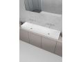 Dobbelt håndvask, bordplade, 30 x 130 cm, i Solid Surface harpiks - ALFA 1300
