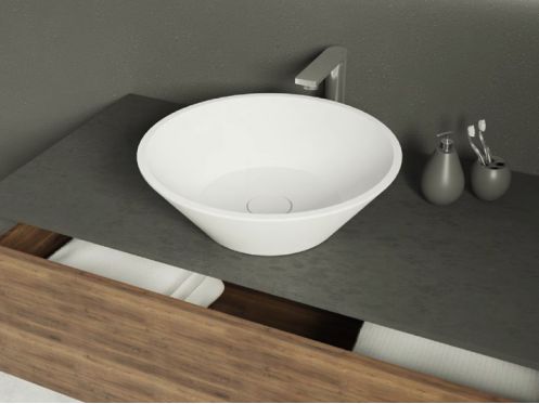 Vasque  poser,  40 cm, en rsine Solid Surface - ARUPLUS