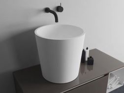 Umywalka nablatowa, Ã˜ 40 cm, z Å¼ywicy Solid Surface - EUTRAPLUS