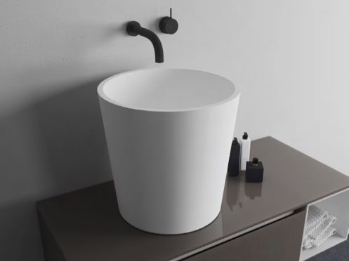 Vasque  poser,  40 cm, en rsine Solid Surface - EUTRAPLUS