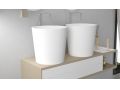 Vasque  poser,  40 cm, en rsine Solid Surface - EUTRAPLUS
