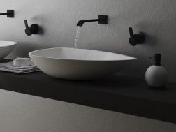 Umywalka nablatowa, 38 x 55 cm z Å¼ywicy Solid Surface - AMELIPLUS