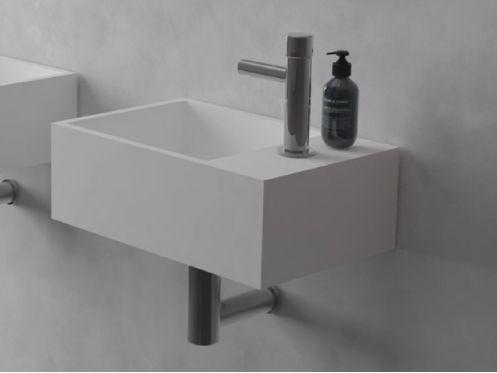 Håndvask, 28 x 43 cm, i Solid Surface harpiks - LEVEL PLUS
