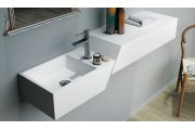 Lave mains design, en résine minérale Solid-Surface - LEVEL XL