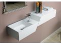 Designer håndvask, i Solid-Surface mineralharpiks - LEVEL XL