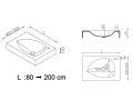 Plan vasque design, en rsine minrale Solid-Surface - CUP 50