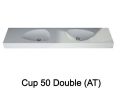Design dobbelt hÃ¥ndvask top, i Solid-Surface mineralharpiks - CUP DOUBLE