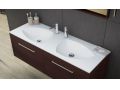 Design dobbelt håndvask top, i Solid-Surface mineralharpiks - CUP DOUBLE