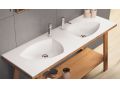Design dobbelt hÃ¥ndvask top, i Solid-Surface mineralharpiks - CUP DOUBLE