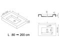 Plan vasque design, en rsine minrale Solid-Surface - CHESTE 50