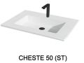 Plan vasque design, en rsine minrale Solid-Surface - CHESTE 50