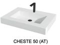 Umywalka designerska  z żywicy mineralnej Solid-Surface - CHESTE 50