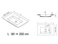 Plan vasque design, en rsine minrale Solid-Surface - CHESTE 50