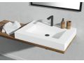 Designwastafel, , in minerale hars van massief oppervlak - CHESTE 50