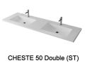 Plan vasque design, en rsine minrale Solid-Surface - CHESTE 50 DOUBLE