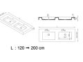 Plan vasque design, en rsine minrale Solid-Surface - CHESTE 50 DOUBLE