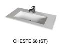Plan vasque design, en rsine minrale Solid-Surface - CHESTE 68